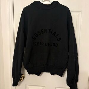 Essentials Black Crewneck Sweater